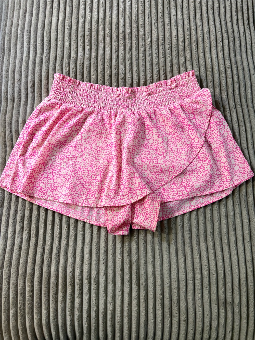 aerie Pink Floral Wrap Skort